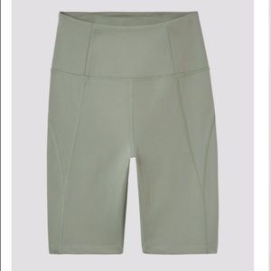 Girlfriend collective sage green bike shorts